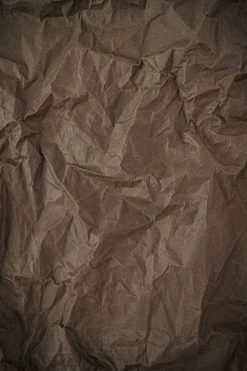 close up of wrinkled paper