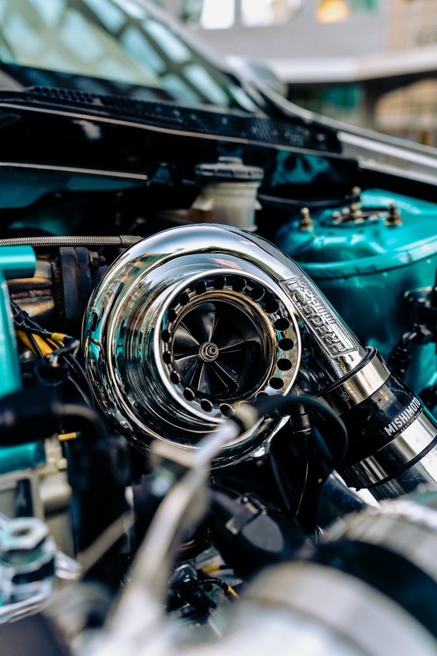 photo of a car engine