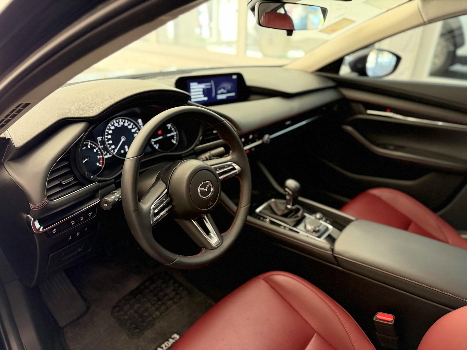 luxury car interior with modern dashboard